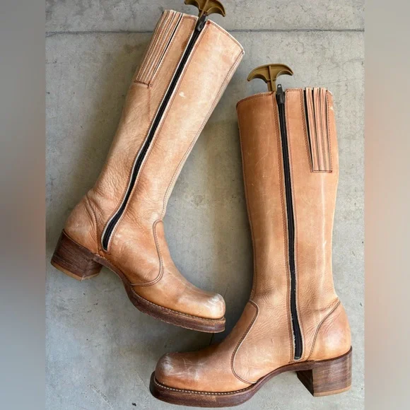 FRYE πΊπΈ Campus Pintuck Vintage Black Label Boots - Picture 15 of 16